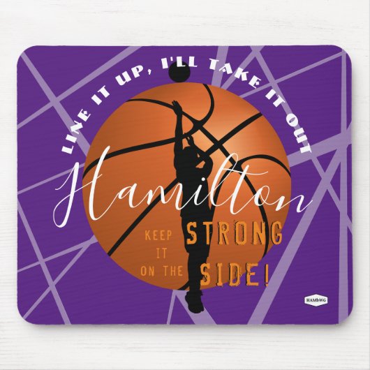 Basketball Gel Mouse Pad Lila HAMbyWG Mousepad (Vorne)