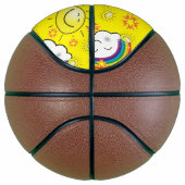 Basketball Gelber Regenbogen Sonnenwolken (Rechts)