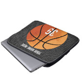 Basketball (gemasert) laptopschutzhülle (Vorne Knopf)