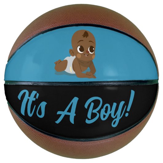 Basketball Gender Reveal Baby Shower Blue Boy (Vorderseite)