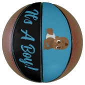 Basketball Gender Reveal Baby Shower Blue Boy (Vertikal)