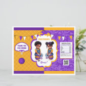 Basketball Gender Reveal Chip Bag Lila & Gold (Stehend Vorderseite)
