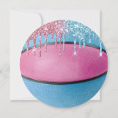 Basketball-Genderoffenbarung Einladung (Rückseite)