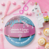 Basketball-Genderoffenbarung Pappteller (Party)