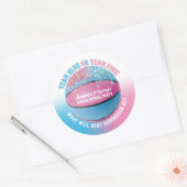 Basketball-Genderoffenbarung Runder Aufkleber (Umschlag)