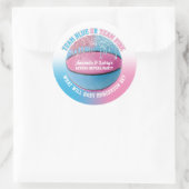 Basketball-Genderoffenbarung Runder Aufkleber (Tasche)