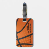 Basketball Gepäckanhänger (Rückseite vertikal)