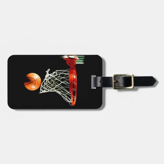 Basketball Gepäckanhänger (Vorderseite horizontal)