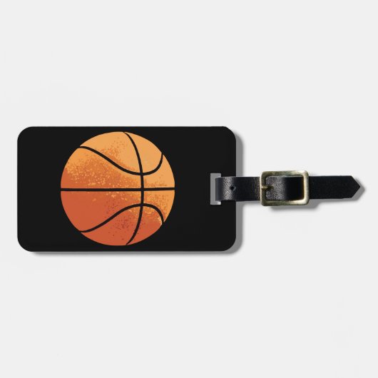 Basketball Gepäckanhänger (Vorderseite horizontal)