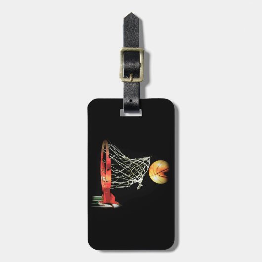 Basketball Gepäckanhänger (Vorderseite vertikal)
