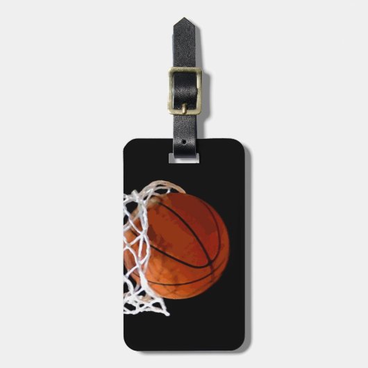 Basketball Gepäckanhänger (Vorderseite vertikal)