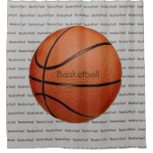 Basketball gepolsterter Text-Design-Duschvorhang Duschvorhang (Vorderseite)