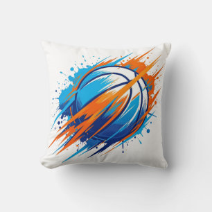 Basketball-Geschenk für Papa Sportfan Blau Orange  Kissen