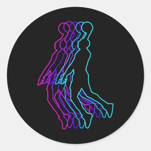 Basketball-Geschenk für Trainer Männer Jugend-Ball Runder Aufkleber (Vorderseite)