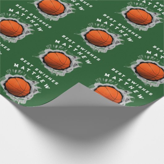 Basketball-Geschenk Geschenkpapier (Ecke)