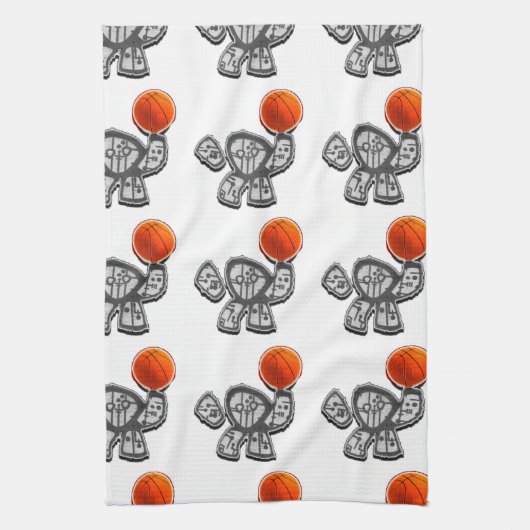 Basketball-Geschenk Geschirrtuch (Vertikal)
