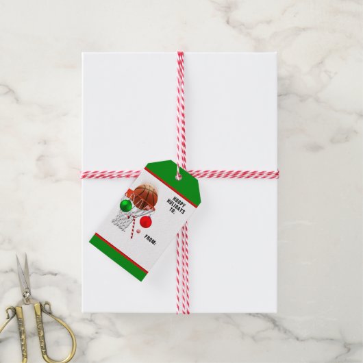 Basketball Geschenkanhänger (Mit Garn)