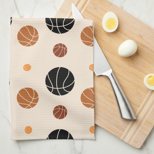 Basketball, Geschenkmuster Geschirrtuch (Viertel Falte)