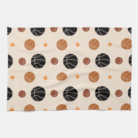 Basketball, Geschenkmuster Geschirrtuch (Horizontal)