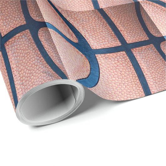 Basketball Geschenkpapier (Rolleneckpunkt)
