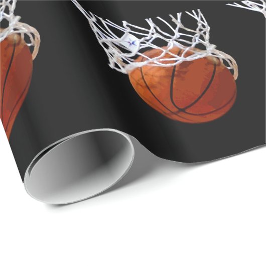 Basketball Geschenkpapier (Rolleneckpunkt)