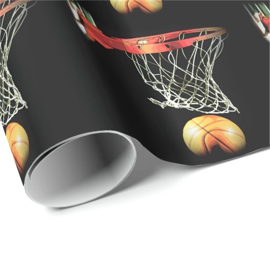 Basketball Geschenkpapier (Rolleneckpunkt)