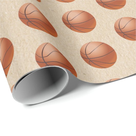 Basketball Geschenkpapier (Rolleneckpunkt)
