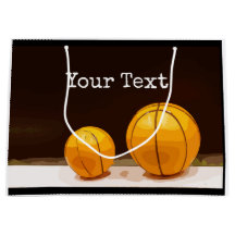 Basketball-Geschenktasche mit schwarzem Hintergrun