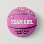 Basketball-Geschlecht-Enthüllungs-Team-Mädchen-Kno Button (Vorderseite)