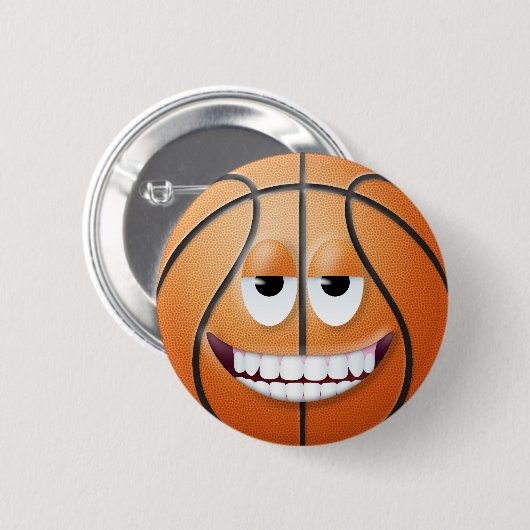 Basketball-Gesicht 2 Button (Vorne & Hinten)