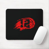 Basketball gestört 12. 12. Geburtstag Pa Mousepad (Mit Mouse)