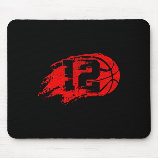 Basketball gestört 12. 12. Geburtstag Pa Mousepad (Vorne)