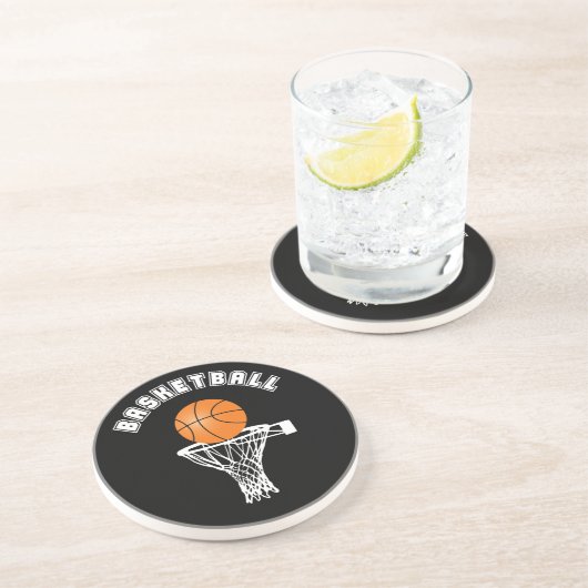 Basketball Getränkeuntersetzer (Seite)