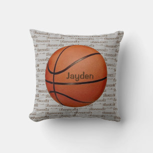 Basketball-gezogener Textwurfkissen Kissen