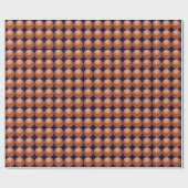 Basketball Gift Wrap, Dark Blue Background Geschenkpapier (Flach)