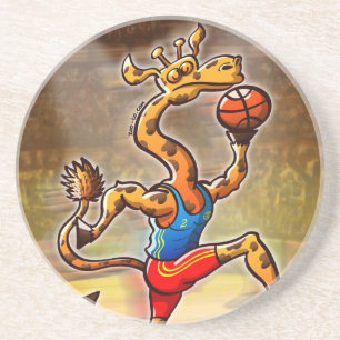 Basketball-Giraffe Getränkeuntersetzer