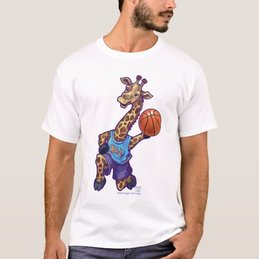 Basketball Giraffe T - Shirt (Vorderseite)