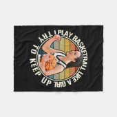 Basketball Girl 2 Fleecedecke (Vorderseite (Horizontal))