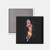 Basketball Girl 2 Magnet (Vorderseite/Rückseite)