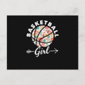 Basketball girl ball player fan team postkarte (Vorderseite)