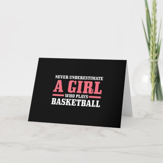 Basketball Girl Boys Geschenke Karte (Vorderseite)