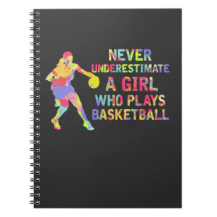 Basketball Girl Colorful Athlete Notizblock