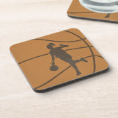 Basketball Girl Drinks Coasters Getränkeuntersetzer (Linke Seite)