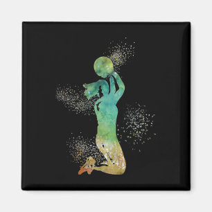 Basketball Girl Erreichpunkte Magnet