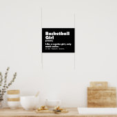 Basketball Girl Funny Dictionary Definition Poster (Küche)