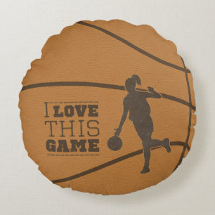 Basketball Girl Game Liebe Rundwurfkissen Rundes Kissen