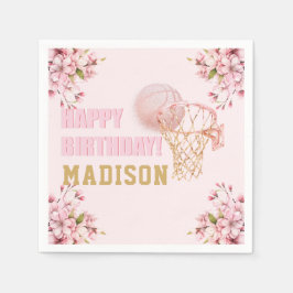 Basketball Girl Geburtstag Personalisiert Serviette