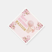 Basketball Girl Geburtstag Personalisiert Serviette (Ecke)