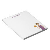 Basketball Girl Illustration & Custom Title Notizblock (angewinkelt)