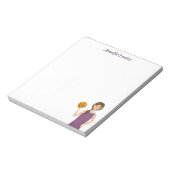 Basketball Girl Illustration & Custom Title Notizblock (Rotiert)